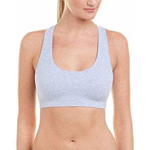 NEW COMMANDO cotton racerback bralette in heathered cloud - Picture 1 of 2